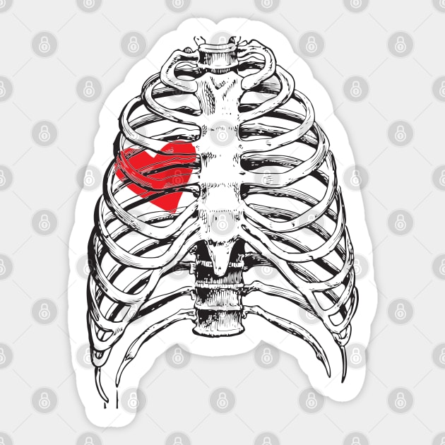 Caged Heart Sticker by Camp Happy Hour